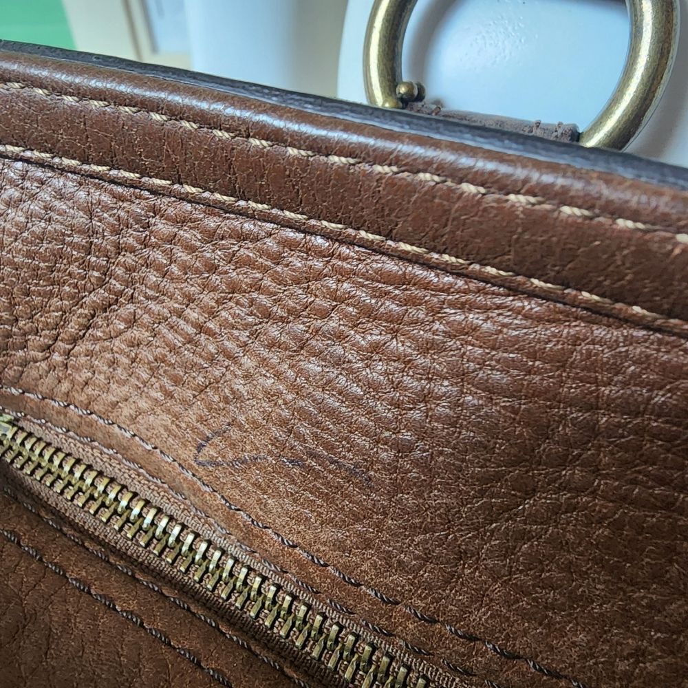 Coach Brown Pebbled Leather Purse - Picture 11 of 12